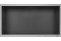 Bilde av: ESS Container Box10 veggnisje antrasitt, ramme børstet stål 60x30x10 cm