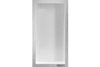 Bilde av: ESS Container Box10 veggnisje hvit,ramme børstet stål 15x30x10 cm