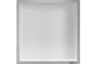 Bilde av: ESS Container Box10 veggnisje hvit,ramme børstet stål 30x30x10 cm