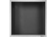 Bilde av: ESS Container Box10 veggnisje antrasitt, ramme børstet stål 30x30x10 cm