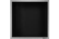 Bilde av: ESS Container Box10 veggnisje sort,ramme børstet stål 30x30x10 cm