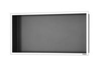 Bilde av: ESS Container Box10 veggnisje antrasit,ramme polert stål 60x30x10 cm