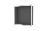 Bilde av: ESS Container F-box veggnisje antrasitt, ramme børstet stål 30x30x10 cm