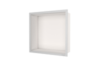 Bilde av: ESS Container F-box veggnisje krem, ramme børstet stål 30x30x10 cm