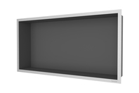 Bilde av: ESS Container F-box veggnisje antrasitt, ramme børstet stål 60x30x10 cm