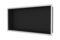 Bilde av: ESS Container F-box veggnisje sort, ramme børstet stål 60x30x10 cm