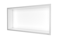 Bilde av: ESS Container F-box veggnisje hvit, ramme børstet stål 60x30x10 cm