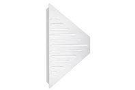 Bilde av: Design hjørnehylle N°13 for dusj 1mm, hvit matt stål