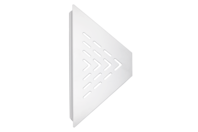 Bilde av: Design hjørnehylle N°19 for dusj 1mm, hvit matt stål