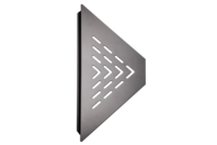 Bilde av: Design hjørnehylle N°19 for dusj 1mm, sort matt stål