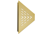 Bilde av: Design hjørnehylle N°19 for dusj 1mm, messing