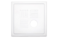 Bilde av: Design Slukrist N°13 20x20cm hvit matt stål m/uthugg