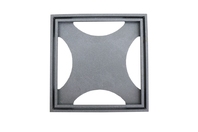 Bilde av: Slukrist Tile In 20 x 20 cm Stone Finish Mørk Granitt