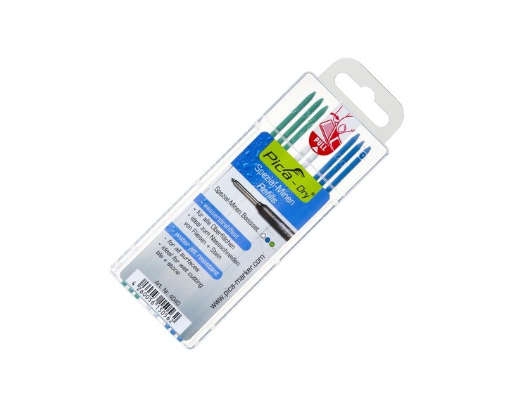 Pica Dry Refill water-jet, 3 x blå, 3 x grønn, 2 x hvit blister