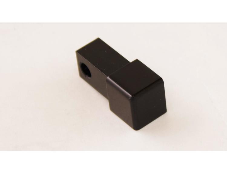 Projolly firkant Symetric hjørnestk sort blank alu 12,5 mm 2pk.