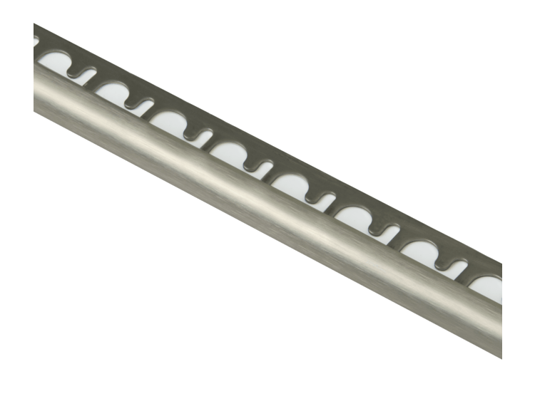 Projolly Quart rund list børstet stål 10 mm 270 cm