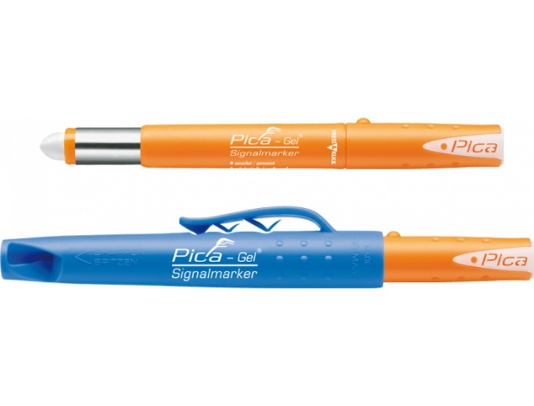 Pica Gel merkepenn vannfast hvit, blister